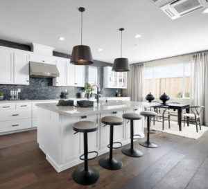 Kitchen in Residence 1 at Mulholland at Boulevard in Dublin, CA by Brookfield Residential