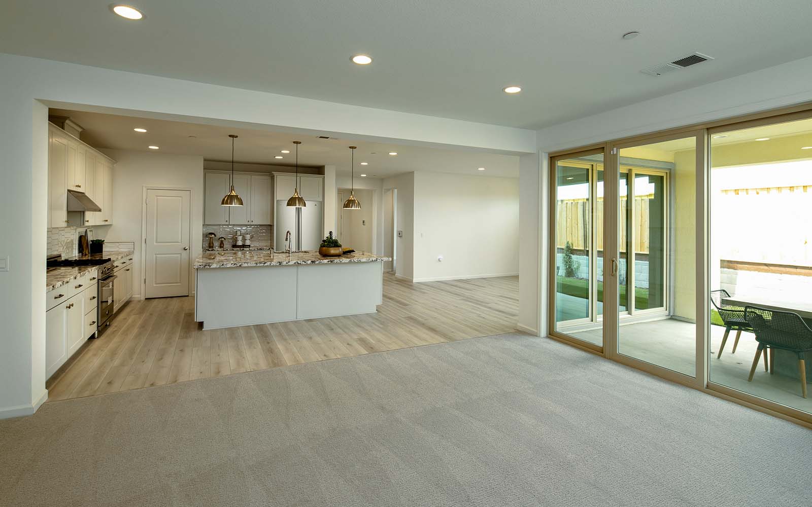Residence 4 Great Room & Kitchen | Melrose at Boulevard in Dublin, CA | Brookfield Residential