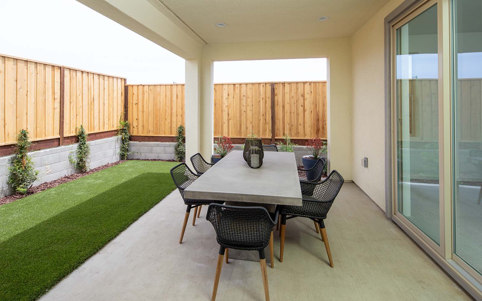 Residence 4 Patio | Melrose at Boulevard in Dublin, CA | Brookfield Residential